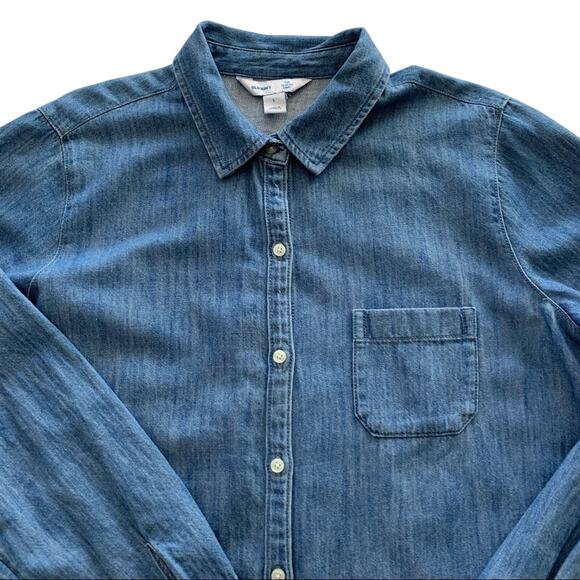 Via Penny Lane Reworked Apparel | Led Zeppelin Denim Button Up Shirt - Picture 7 of 8